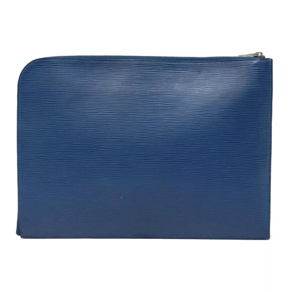 LOUIS VUITTON Epi Pochette Jules GM Clutch Bag Blue - Picture 3 of 16